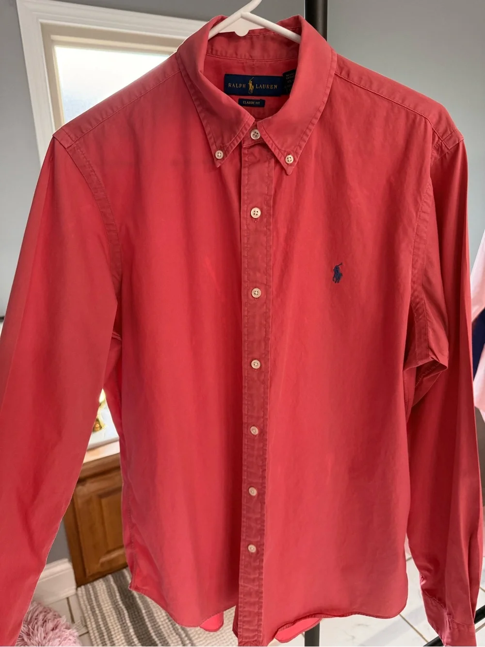 Polo by Ralph Lauren Men’s Coral Button-Down Shirt